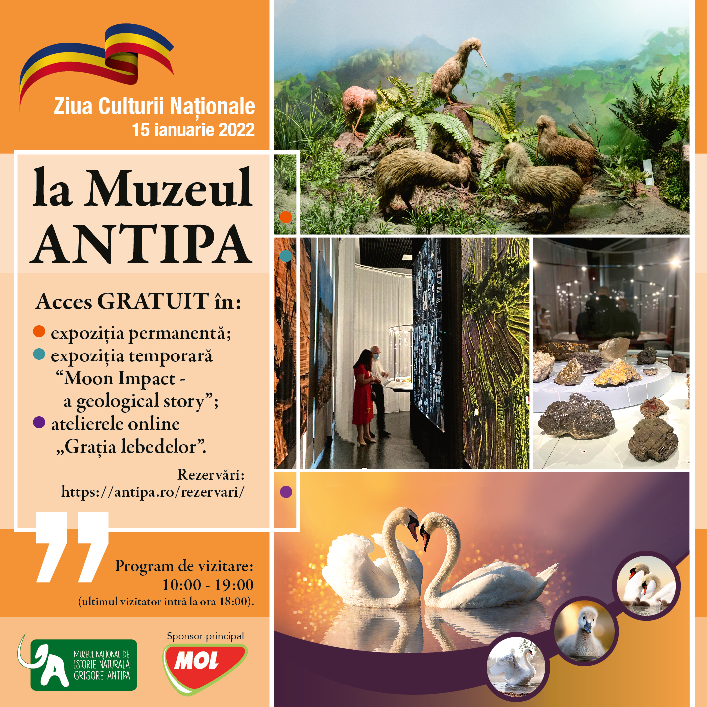 Ziua Culturii Nationale organizată la Muzeul Antipa in data de 15 ianuarie 2022.
