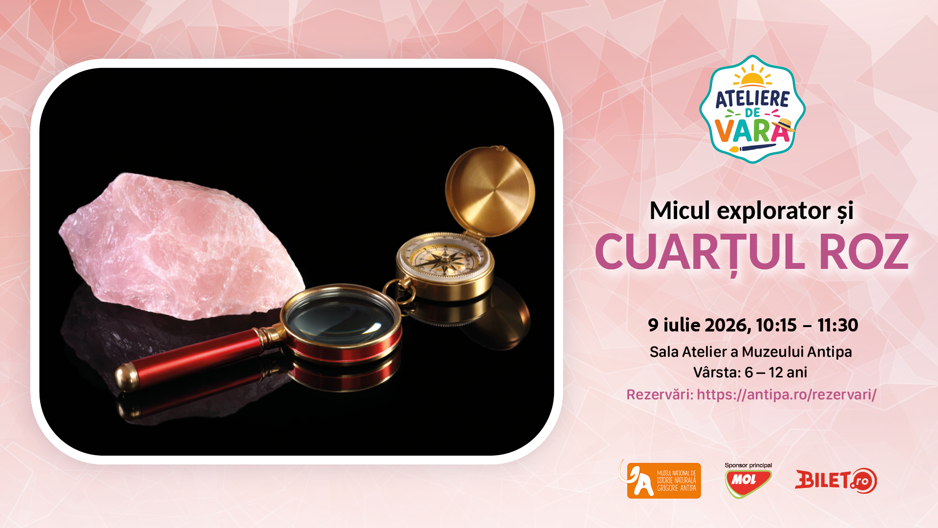 Calatoria in lumea cristalelor: micul explorator si cuartulul roz
