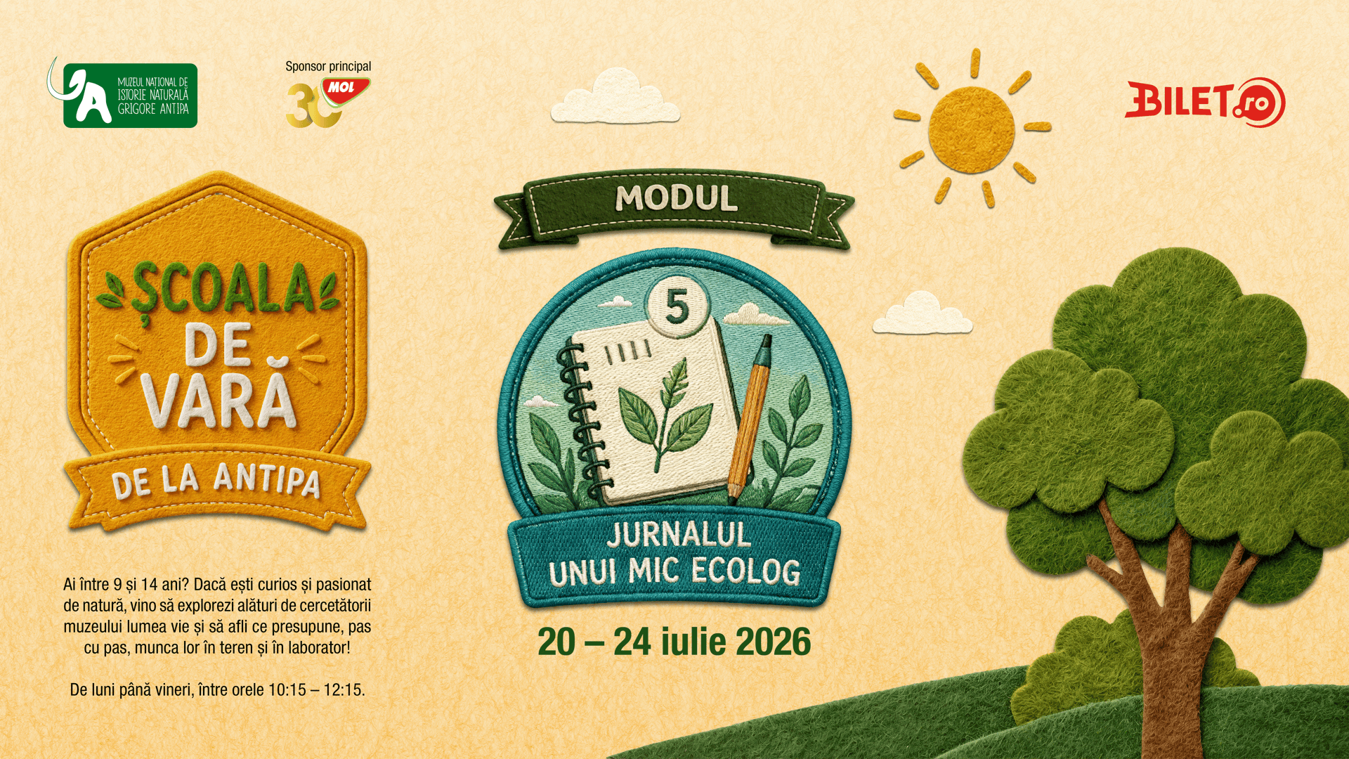 Vizual pentru Școala de Vară, modulul Jurnalul unui mic ecolog